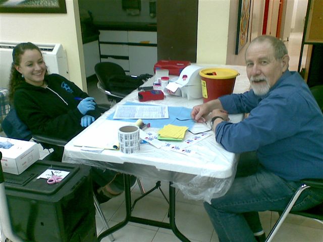 התרמת דם במועדון הסניף בעת מבצע "עופרת יצוקה"