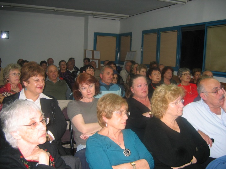 הרצאה בנושא: ``המלצות לדיאטה`` שנערכה ב- 12.3.2009