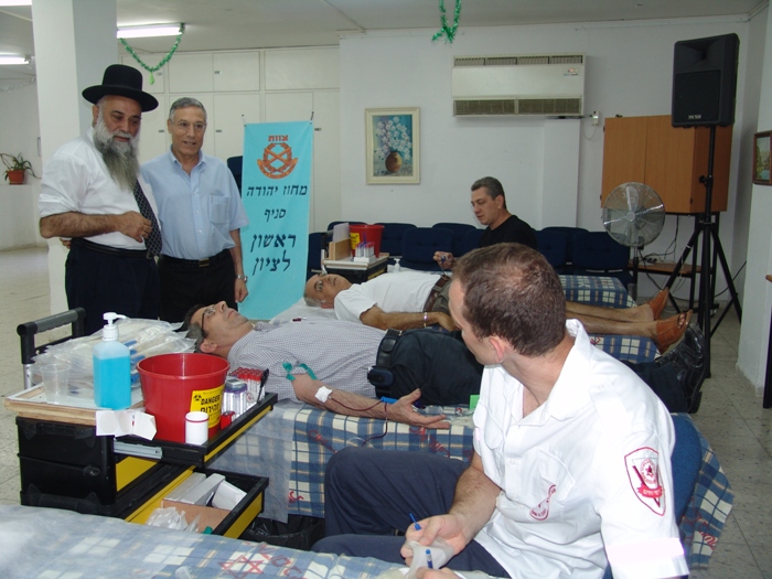 סניף ראשל"צ: התרמת דם במלחמת לבנון השנייה